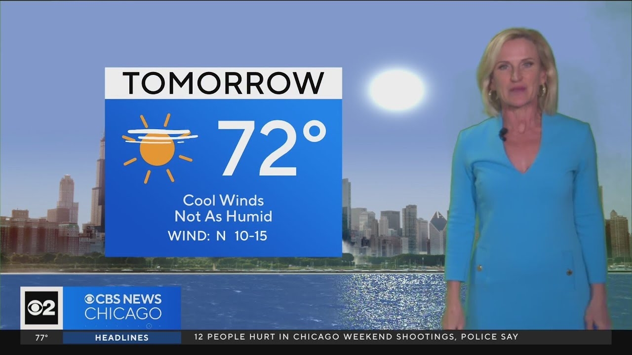 Cool winds, not as humid in Chicago Sunday