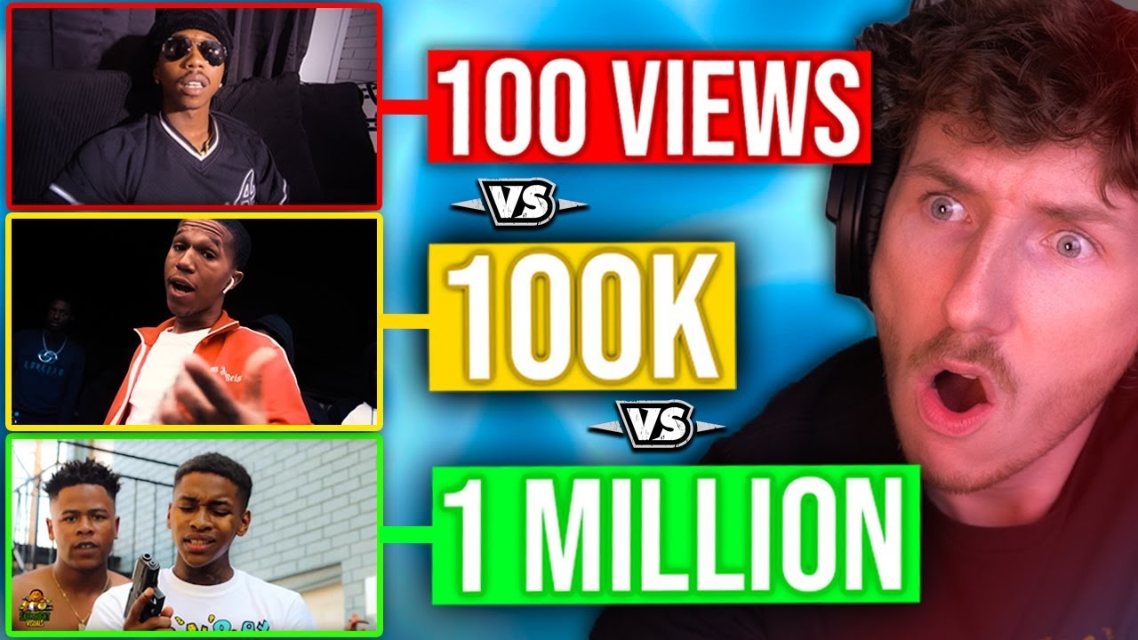 RAP SONGS w 100 VIEWS vs 100,000 VIEWS vs 1,000,000 VIEWS!