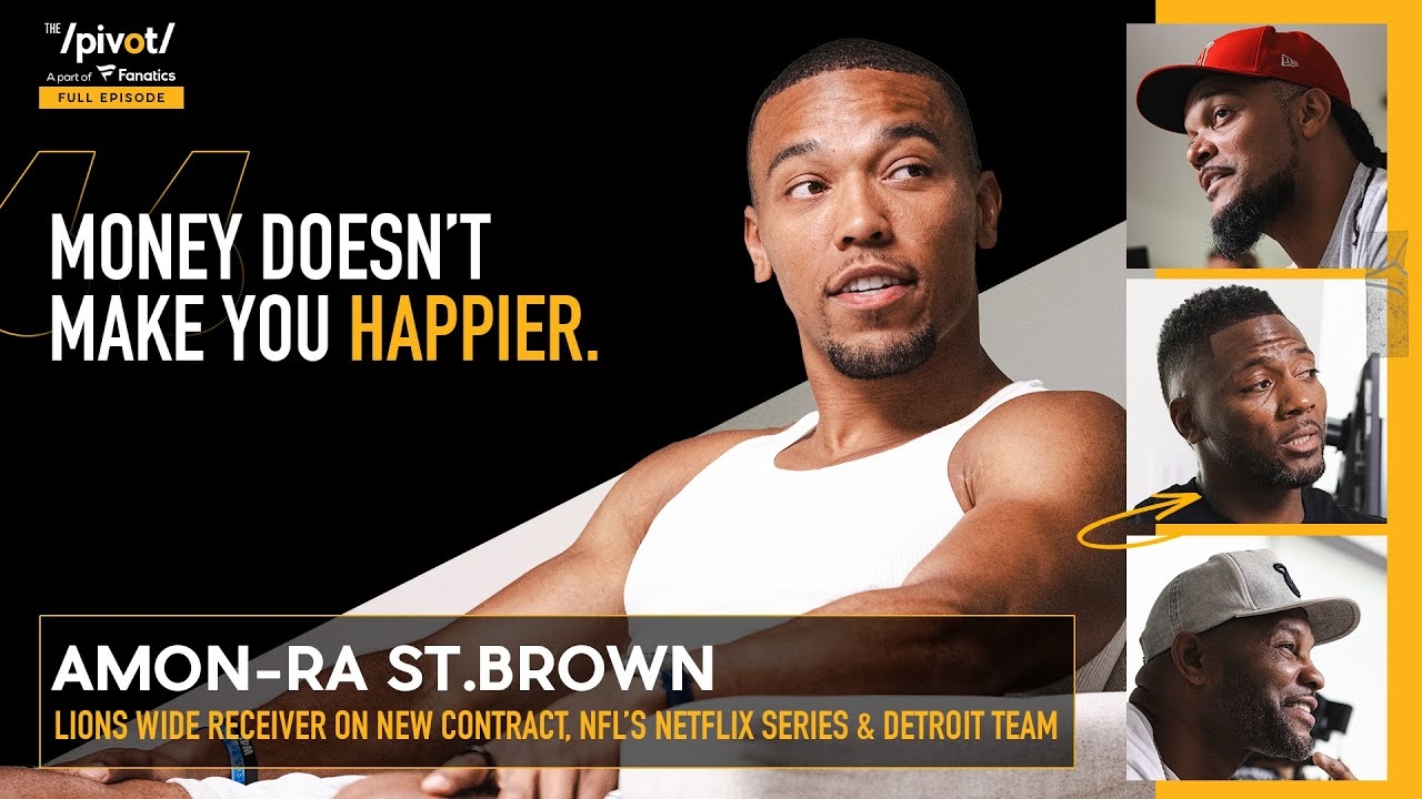 NFL WR Amon-Ra St.Brown on Detroit, leadership, his 4 yr $120M deal & underdog mentality |The Pivot