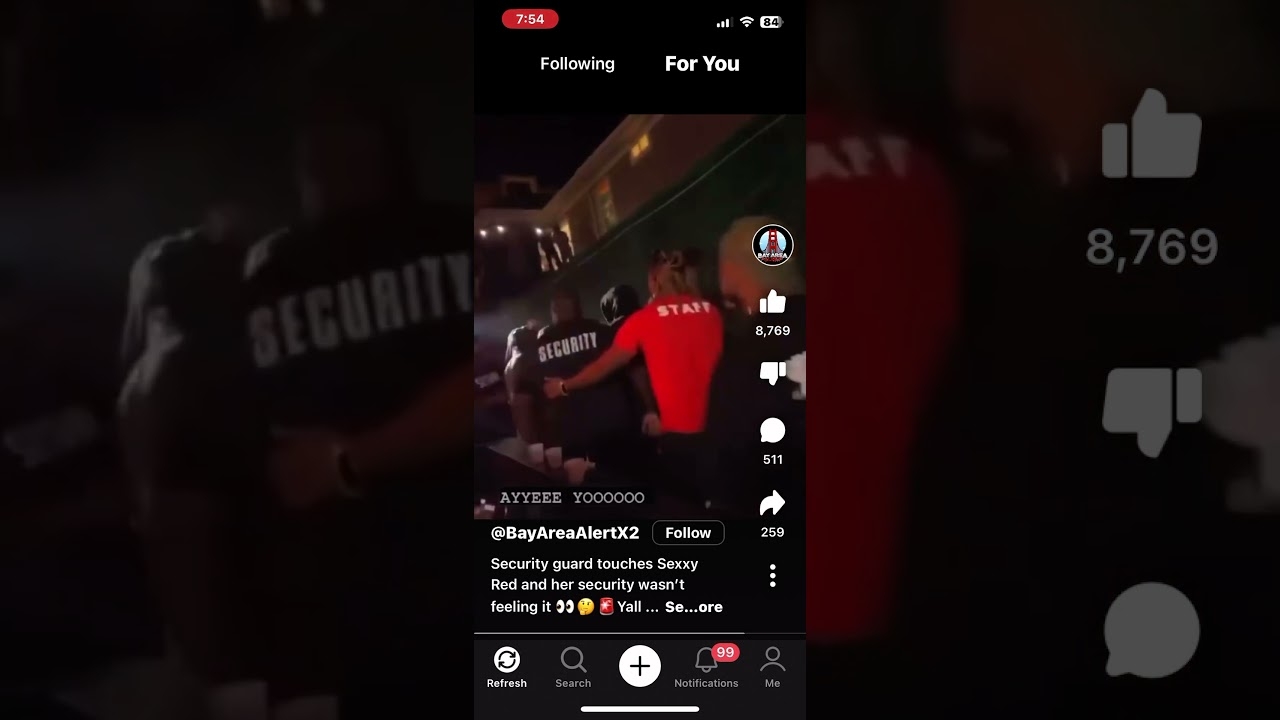 Man carries sexy red off stage and her security attacked him