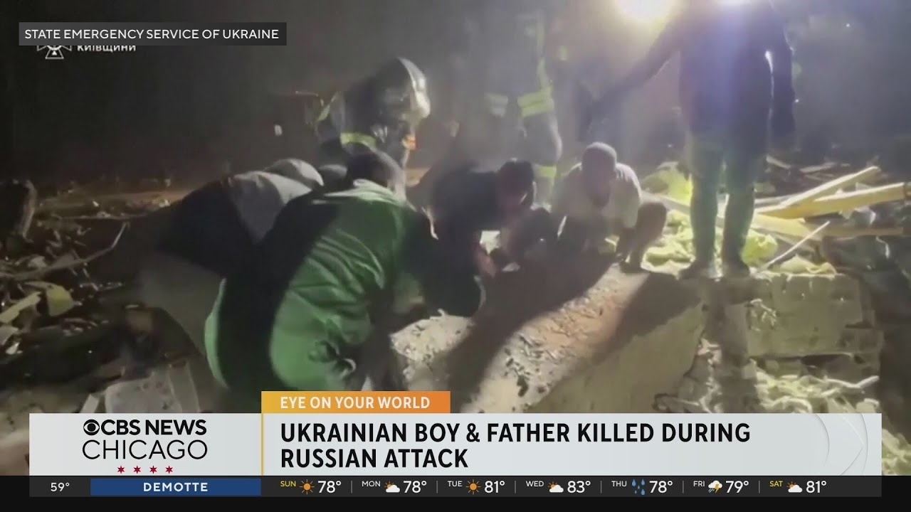 Boy, 4, father killed after Russian air attack in Kyiv