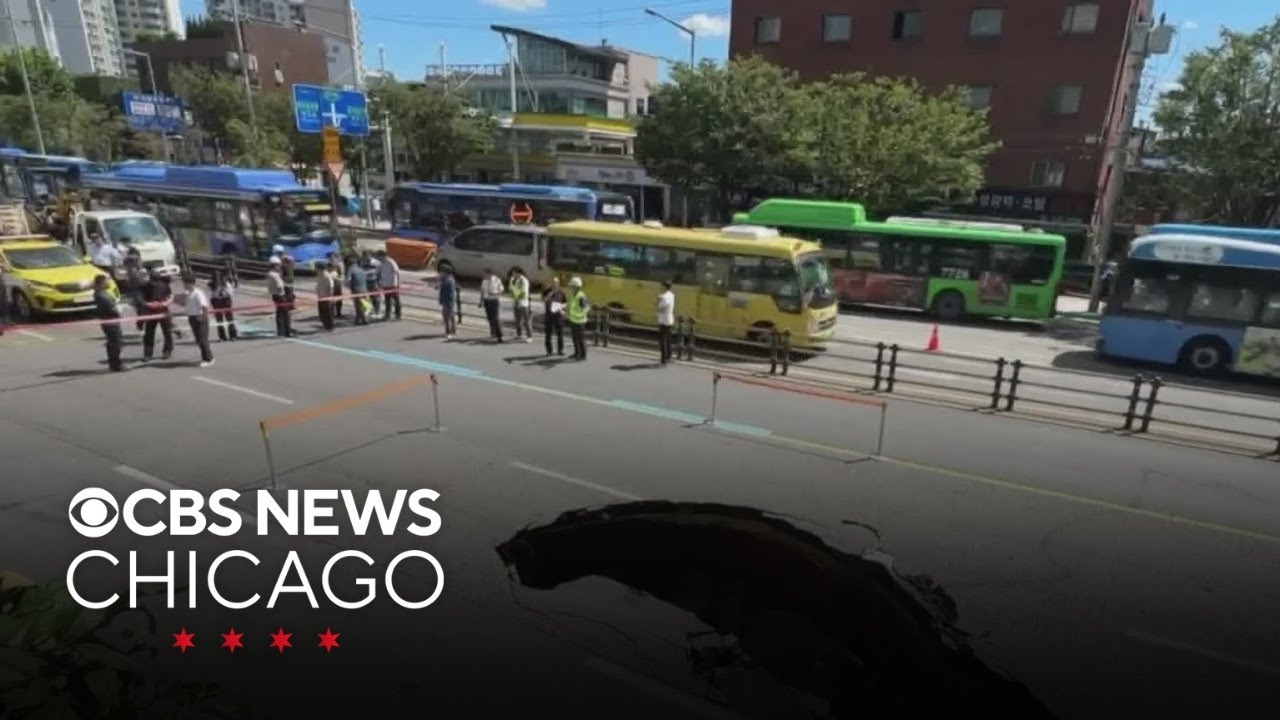 2 seriously hurt after car swallowed by sinkhole in Seoul, South Korea