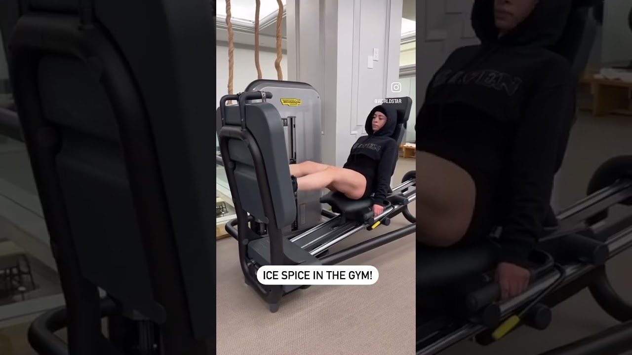 Ice Spice in the gym putting In that work  #health #rap #gym