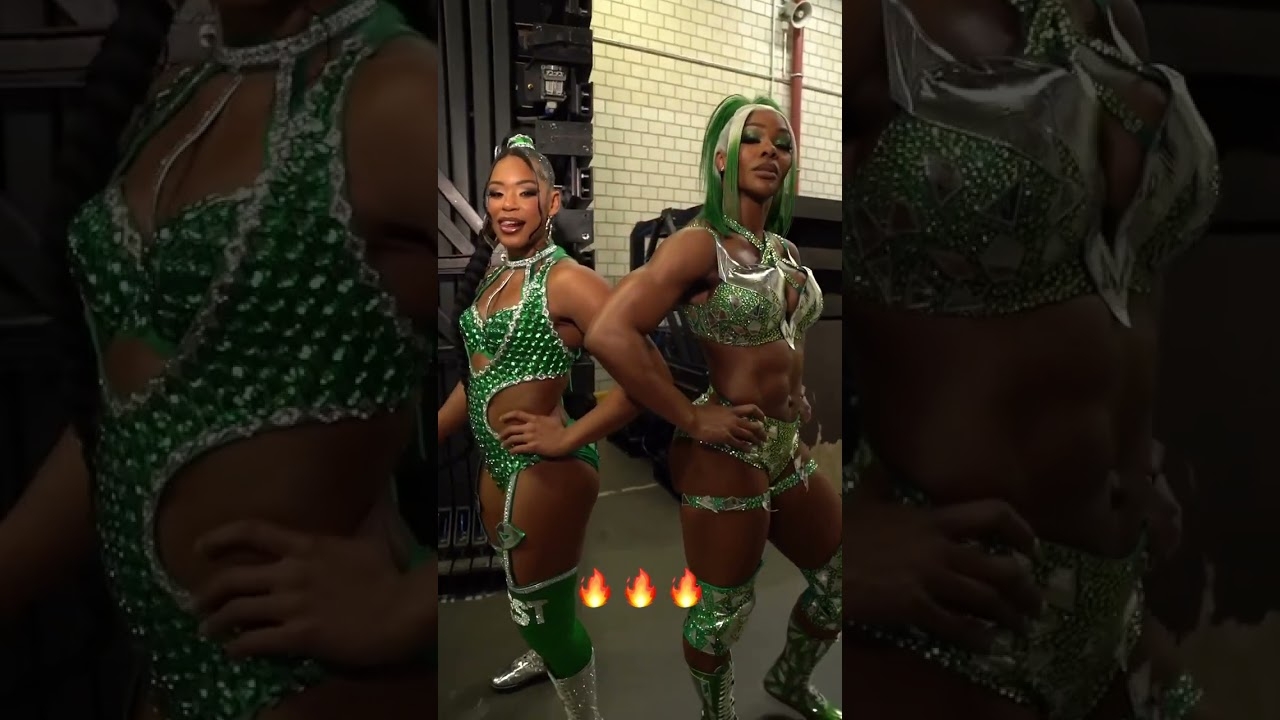 Jade Cargill & Bianca Belair get their glam n gear on!  #shorts