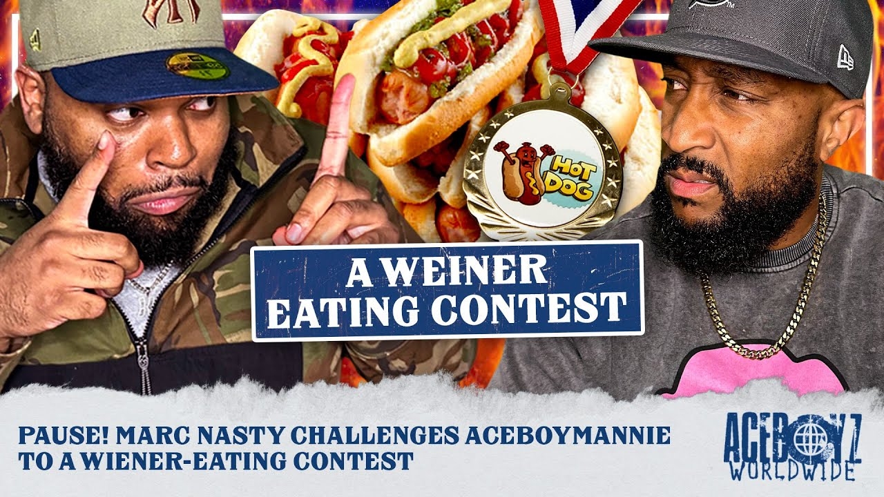 PAUSE! Marc Nasty Challenges AceBoyMannie to a Wiener-Eating Contest