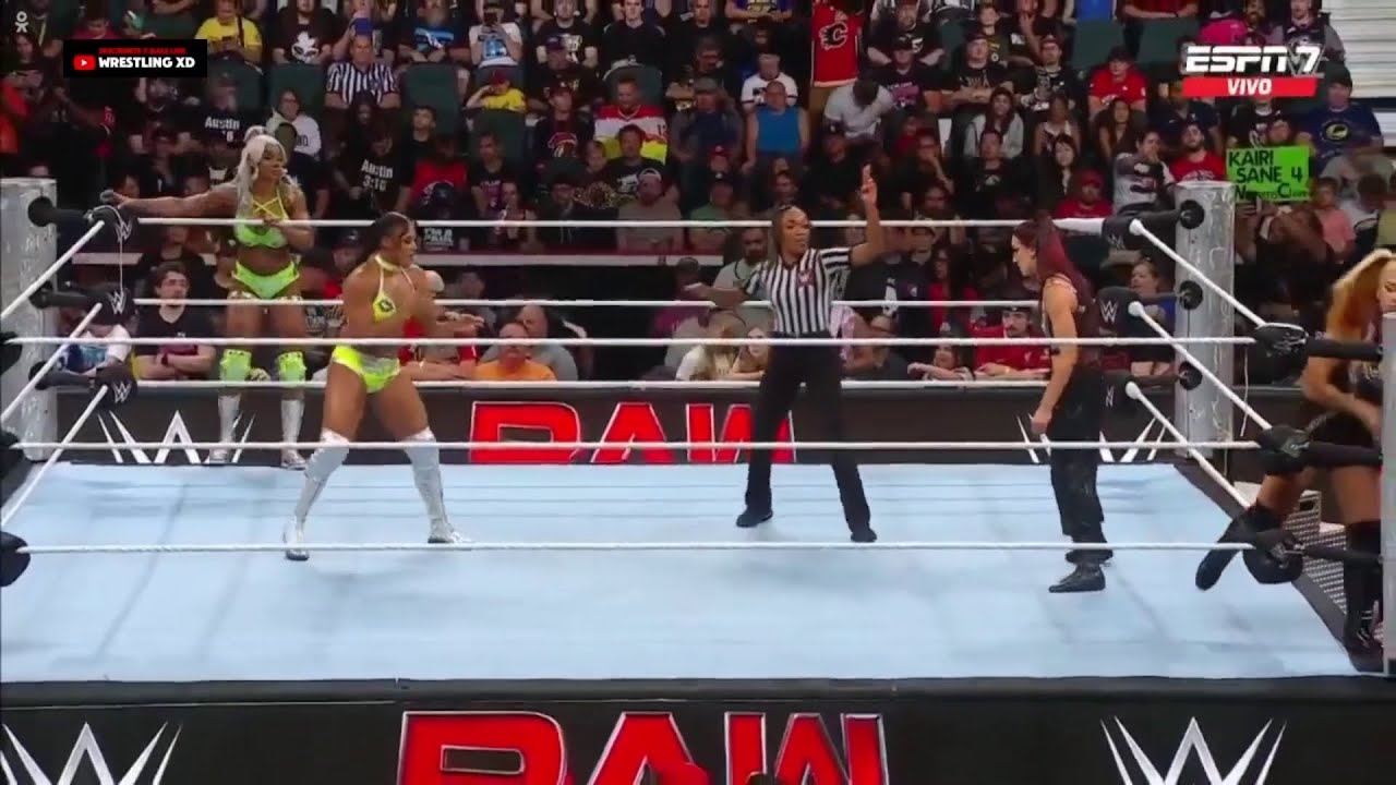 Bianca Belair & Jade Cargill Vs Alba Fyre & Isla Dawn Titulos en Parejas - Raw 09/09/2024 (Espaol)