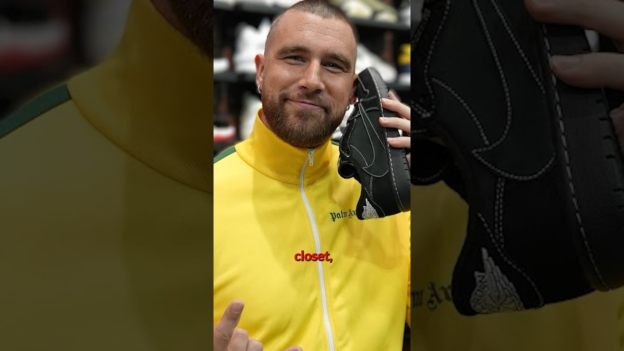 Travis Kelces shoe closet  everyone likes what they like #sneakers #nfl #kc