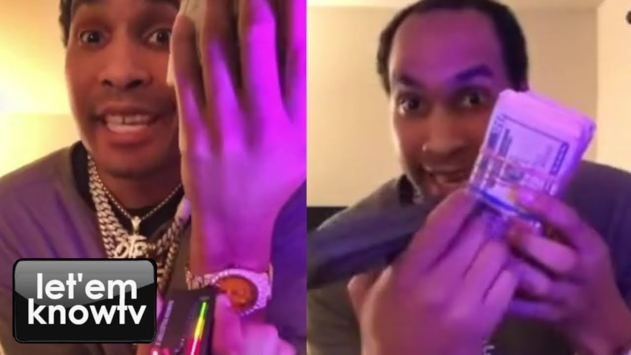 A Lil Durk Fan Going Viral Flexing "OTF" & "OBlock" Chains, Diamond Testing The Chains & Cash