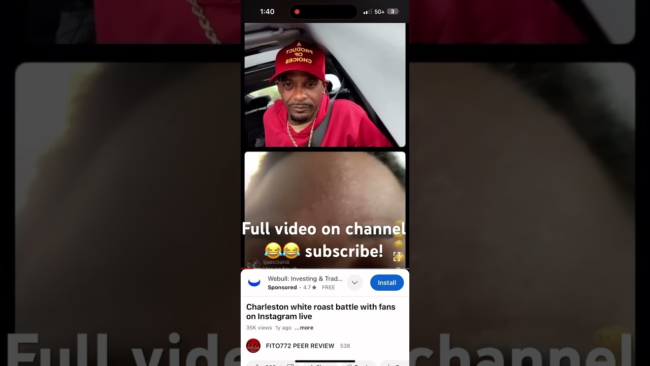 Charleston white Instagram live THE ONLY PERSON TO EVER ROAST CHARLESTON #charlestonwhite #comedy