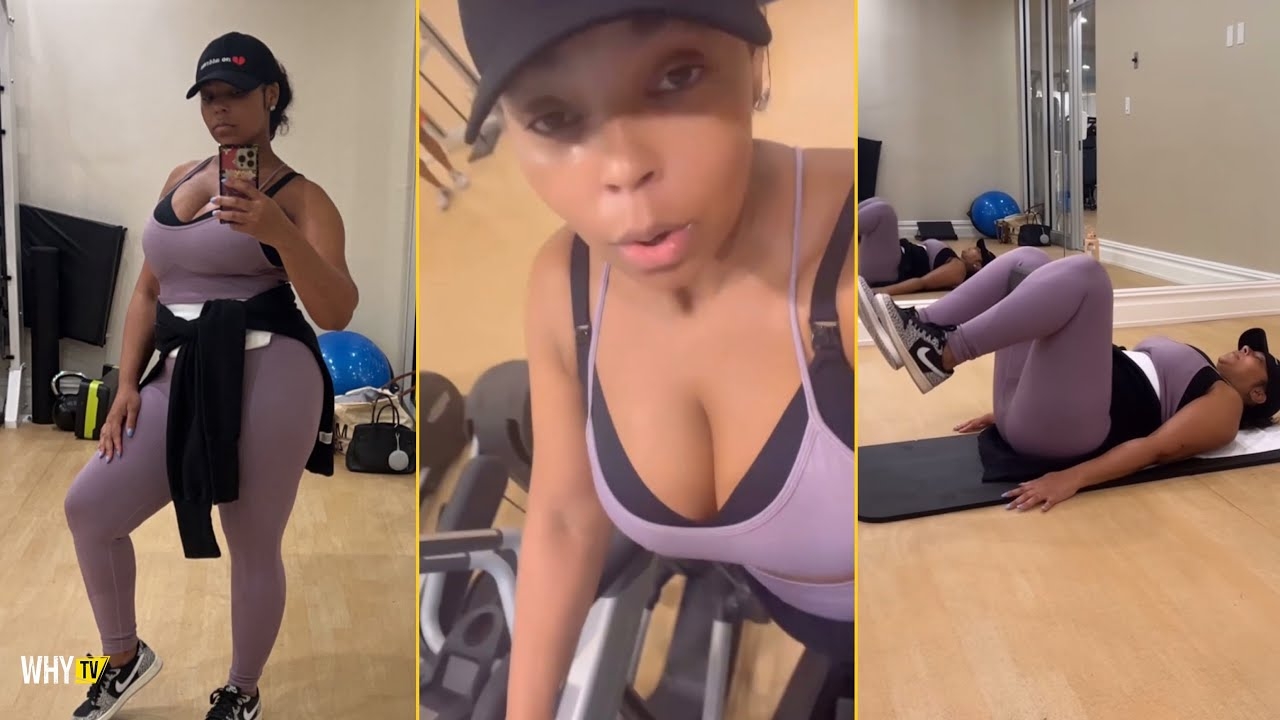 Ashanti Working Hard At Gym To Be In Her Best Shape After Giving Birth Her First Baby With Nelly