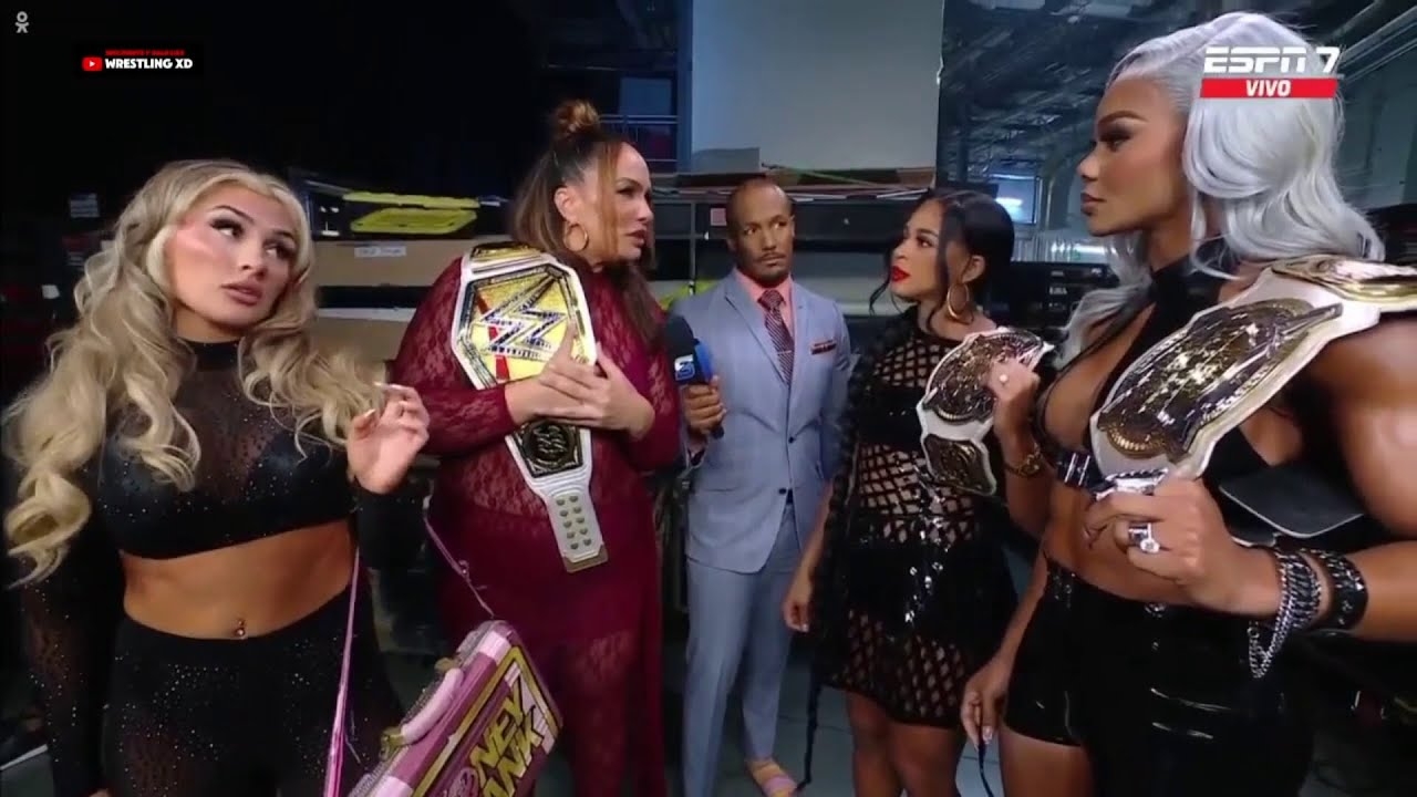 Nia Jax & Tiffany Stratton confrontan a Bianca Belair & Jade Cargill - Smackdown 13/09/2024 Espaol