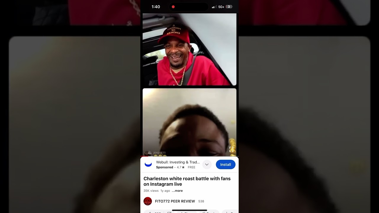 Charleston white Instagram live THE ONLY PERSON TO EVER ROAST CHARLESTON