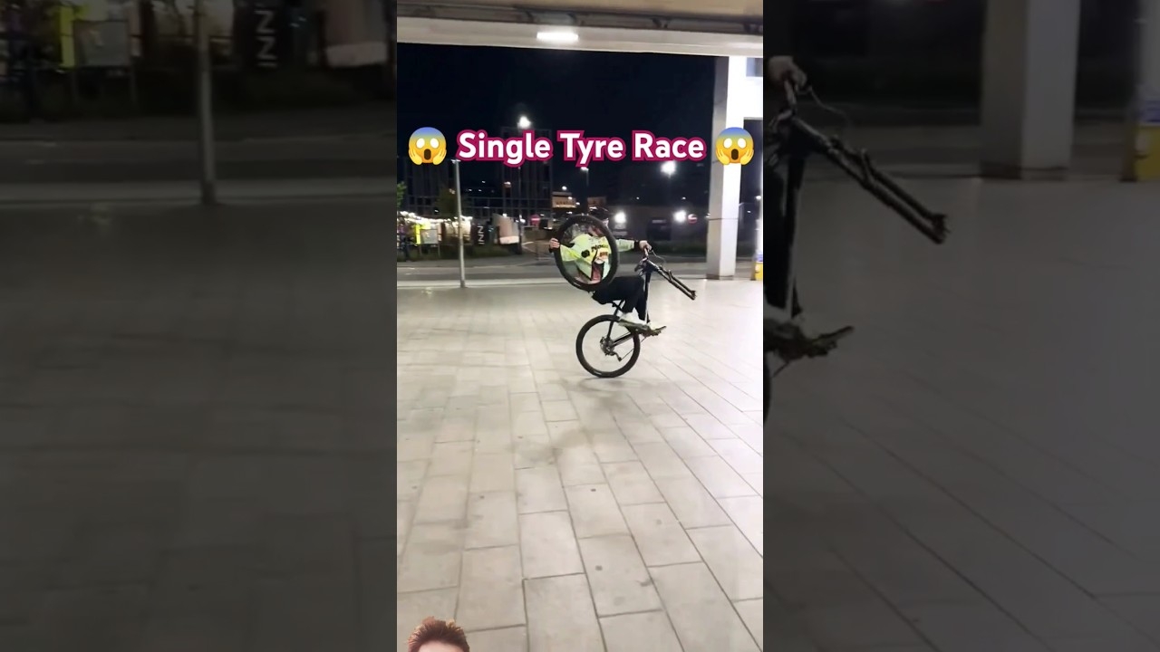 Single Tyre Race  #mtb #stunt #bmx #beats #music #instrumental #hiphop #typebeat #wheelie #tyre