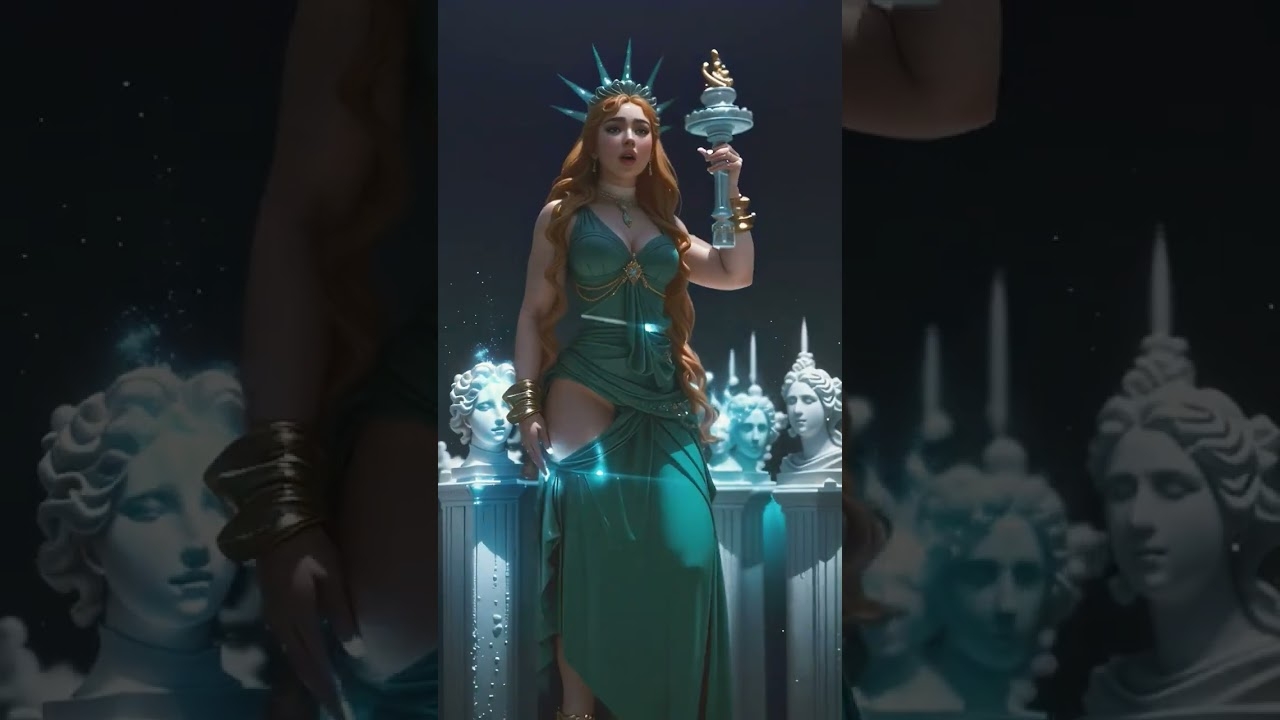 Ice spice Ai #icespice #aiart #music statue of liberty