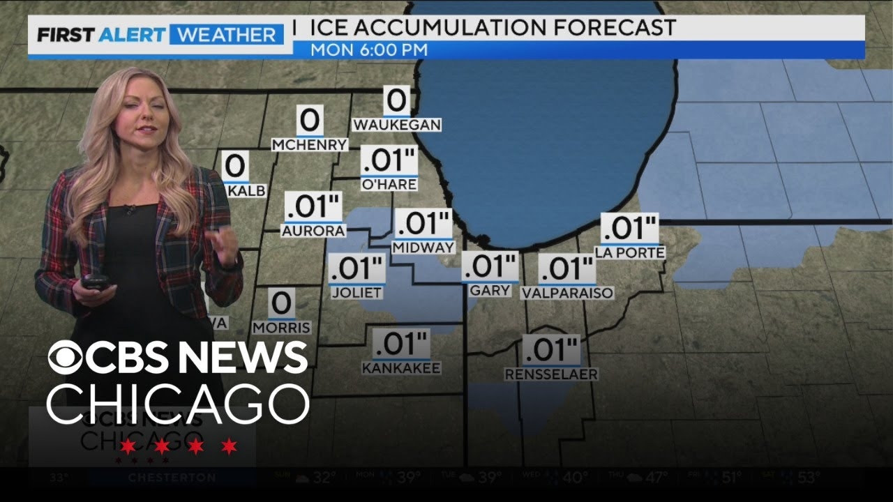 Ice accumulation a concern for Monday morning in Chicago