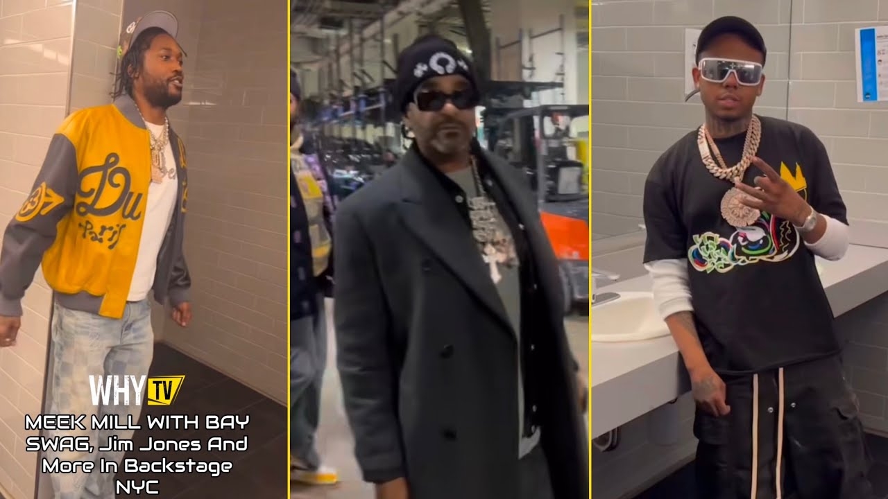 Jim Jones Linked Up With Meek Mill, Bay Swag And More In Backstage After Crazy Barclay Show