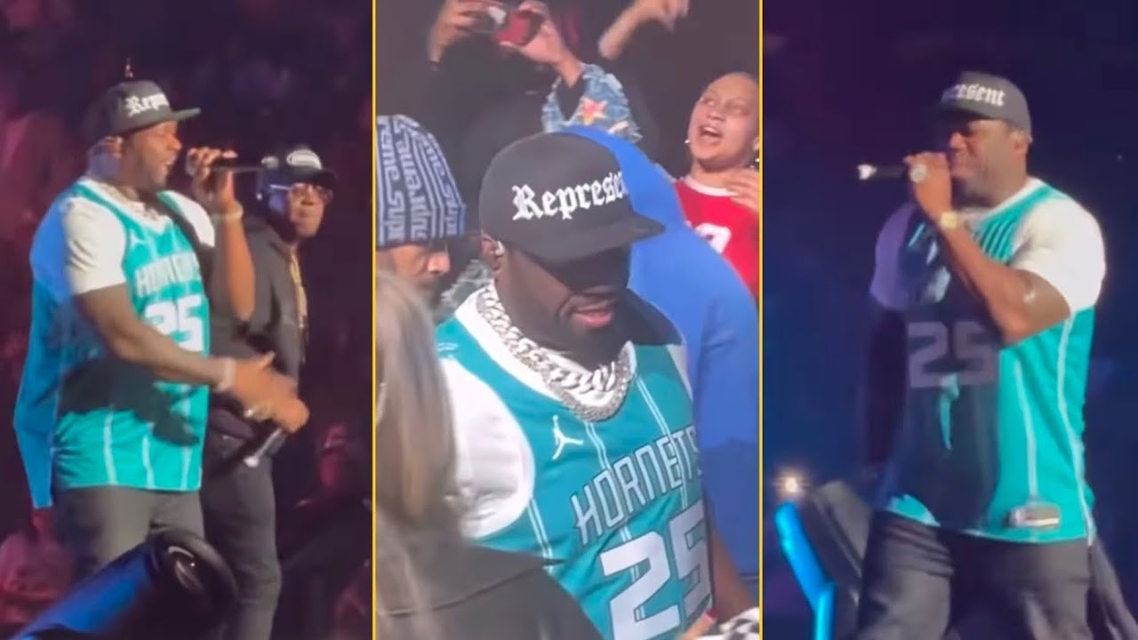 50 Cent Performing At DaBabys Birthday Bash Concert In Charlotte With G-Unit Members
