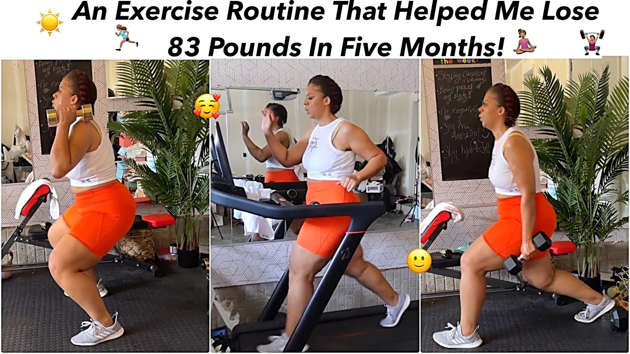 A Full Work Out Routine That Helped Me Lose 83 Pounds In 5 Months! Home Workout Fitness Motivation