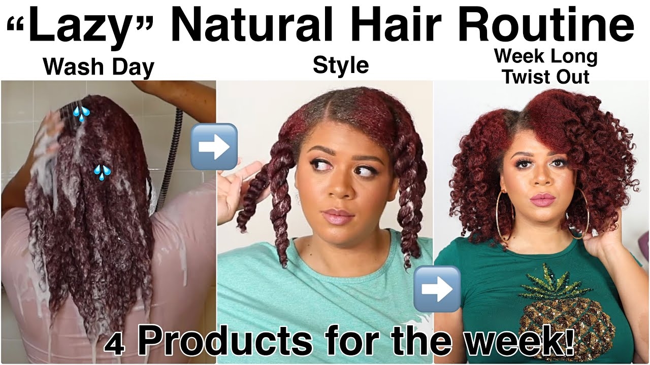 "Lazy" Natural Hair Routine | 4 Products For Wash Day + Style + Maintenance For the Week!
