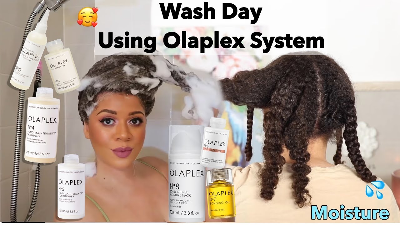 FULL Wash Day Routine Using ALL OLAPLEX | Entire OLAPLEX System NO 0-8 Before & After