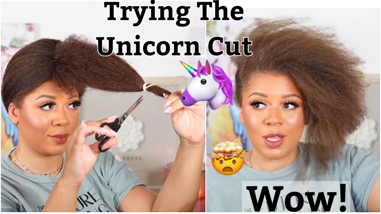 Using The WOLF CUT - UNICORN Method To Cut My Hair | I'm SURPRISED With The Results
