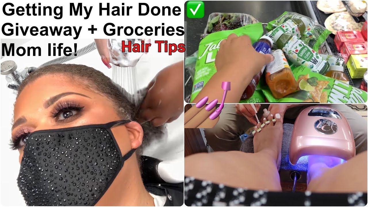 Getting My Hair Done After 5 Years +Hair Tips GIVEAWAY Pics Grocery Shopping  Day In My Life