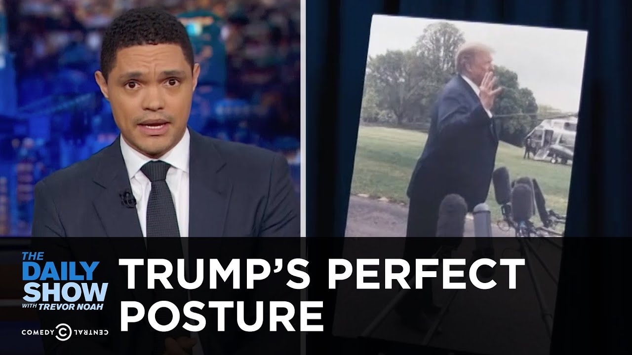 The Source of Trumps Totally Not Weird Way of Standing | The Daily Show