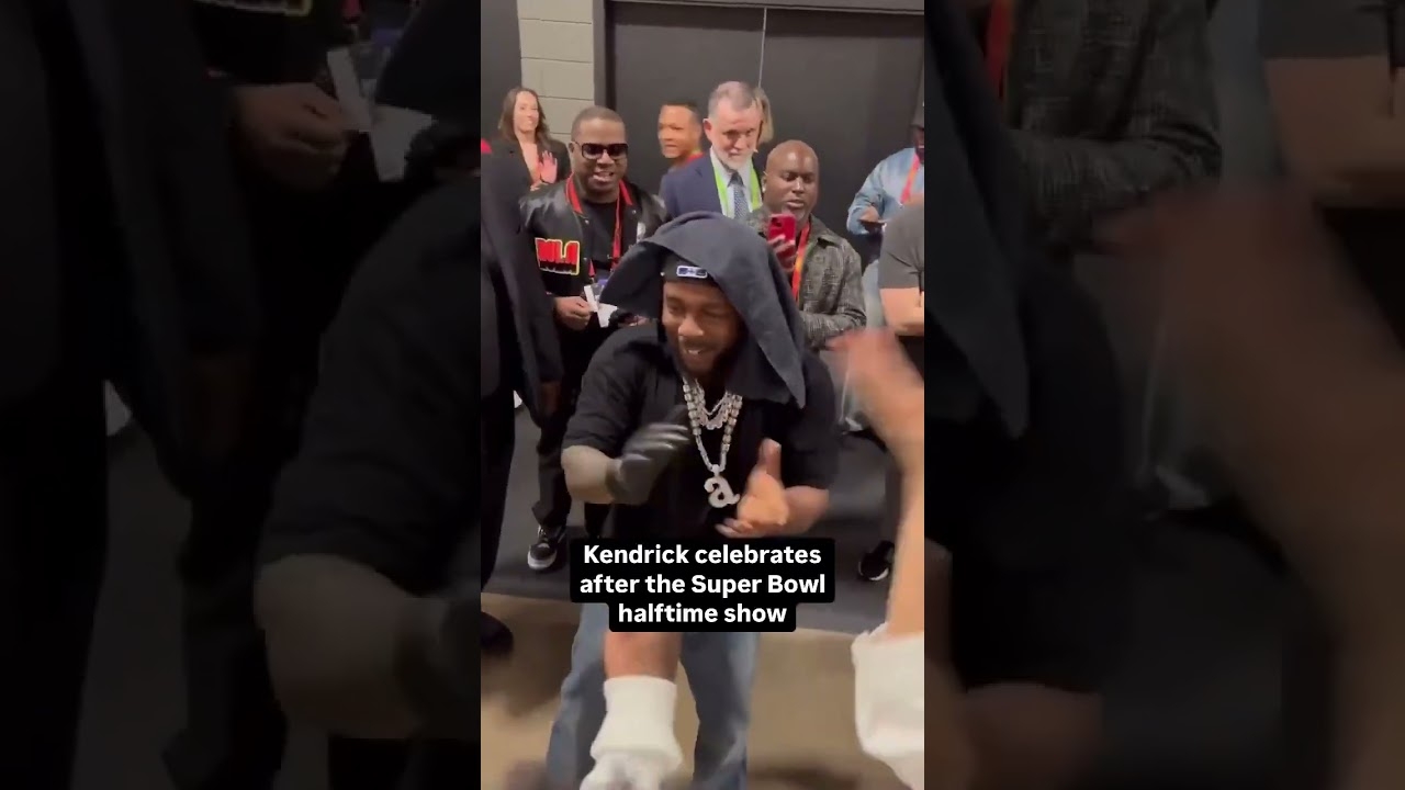 Kendrick Lamar after Super Bowl Performance  #sblix #kendricklamar #sza #halftimeshow