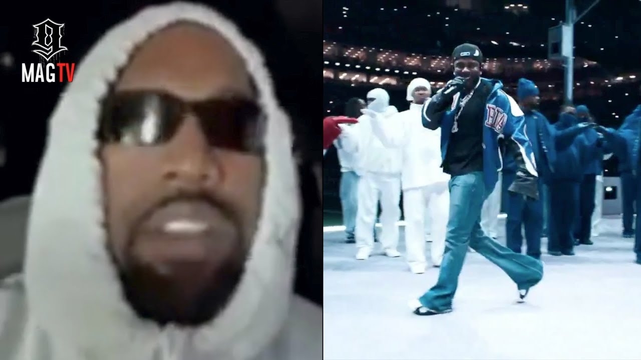 "R. Kelly Is Actually Locked Up" Kanye West Reacts To Kendrick Lamar's Super Bowl Halftime Show!