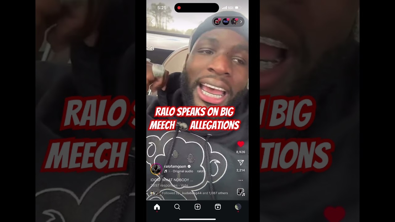 Ralo calls out rappers playing both sides to his snitch rumors and Big Meech #hiphop #mafia #youtube