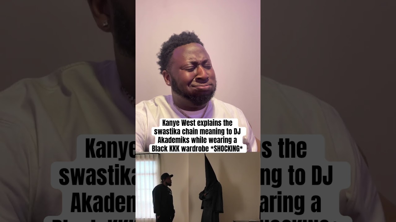 Kanye West dressed as a KKK member discusses the swastika chain with dj akademiks #ye #kanyewest