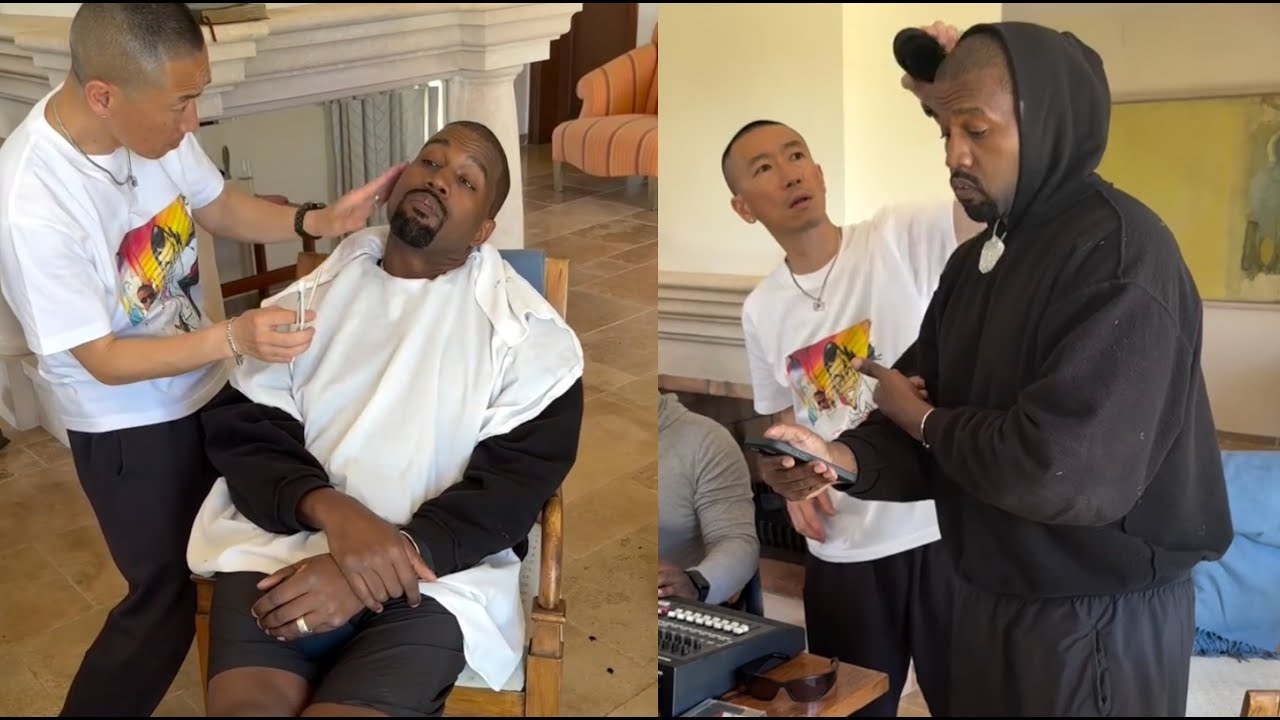 Kanye Knocks Off 20 Years Of His Life With Haircut From Japanese Barber