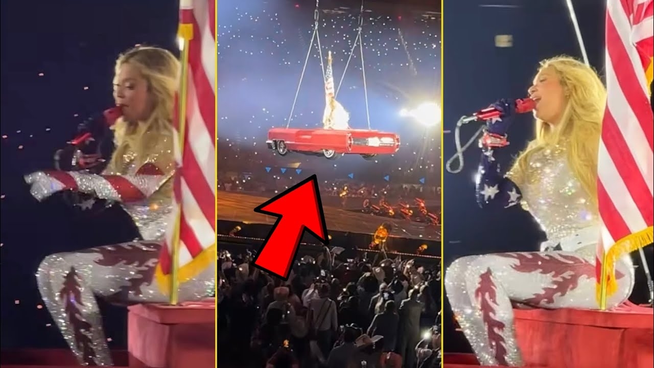 Beyonce Files On A Car Through The Stadium While Performing 16 Carriages At Cowboy Tour