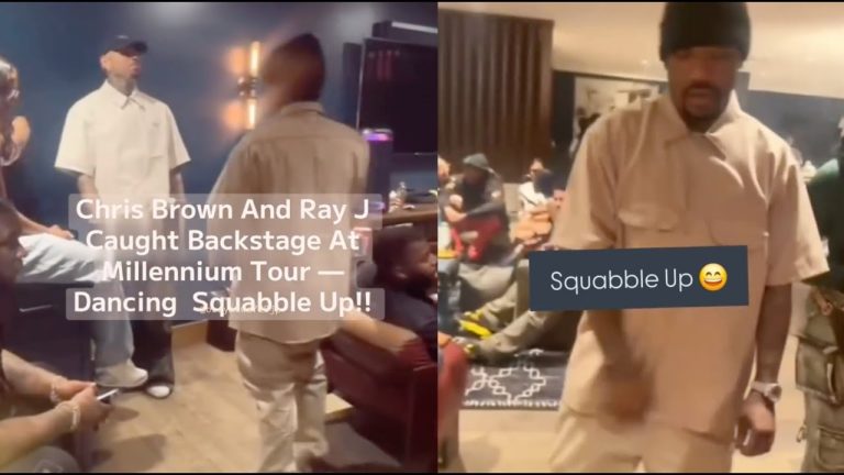 Chris Brown Dance Battles Ray J After Squabble Up Came On Backstage Millennium Tour LA
