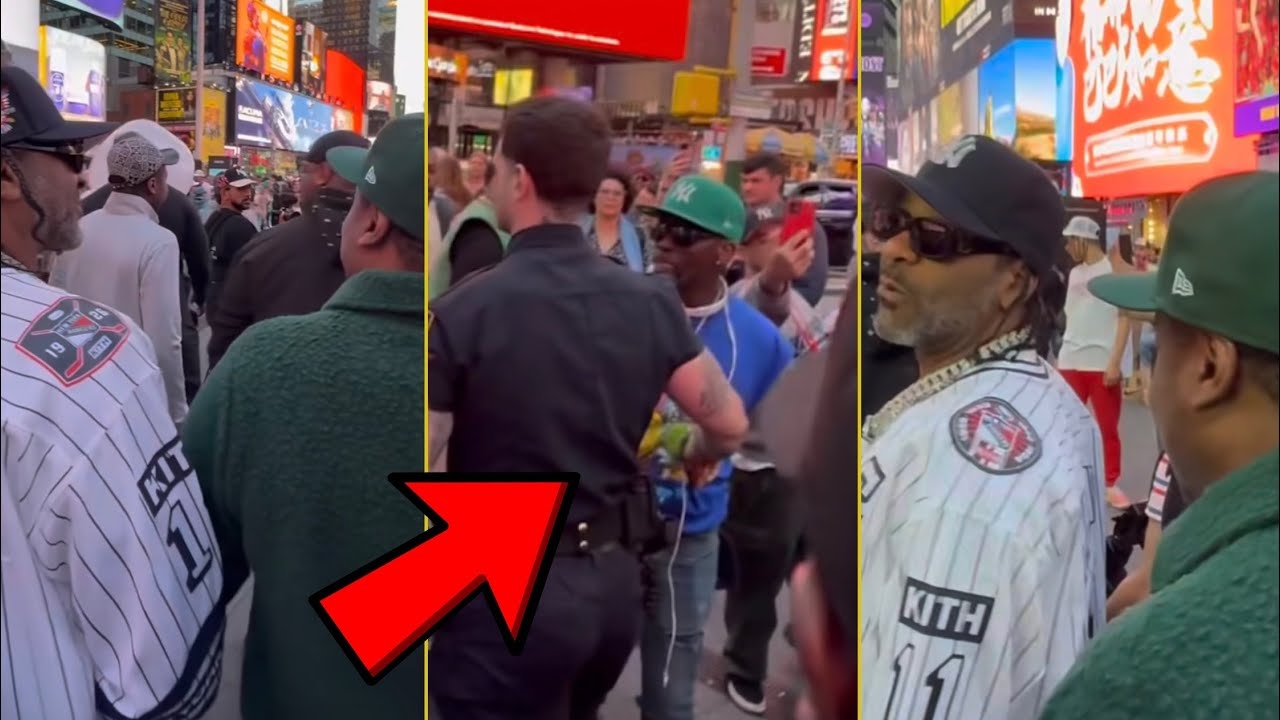 Jim Jones And Jadakiss Tell The Cops To Let Him Go While Walking In Time Square
