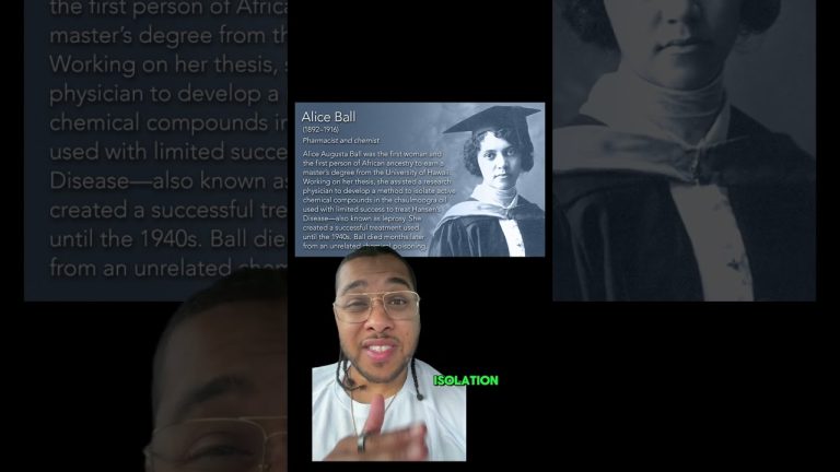 Black History Minute April 2025 Alice Augusta Ball #hawaii #blackhistory #history #medicine #leprosy