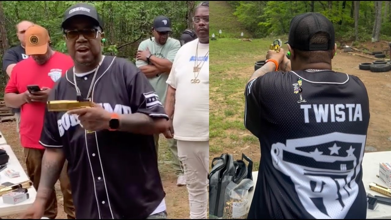 Its Going Down Twista Shows Off His Gold Plated Desert Eagle At Gun Range