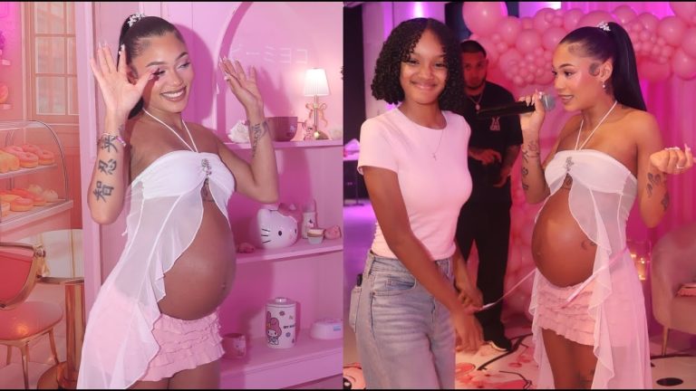 Coi Leray Host Hello Kitty Themed Baby Shower Without Trippie Redd After Cheating On Her