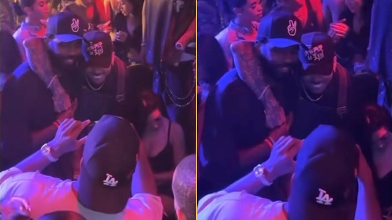 Kyrie Irving And More Spotted At Chris Browns Birthday Party In Clubliv Last Night