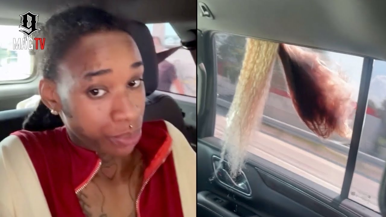 Sexyy Red Dries Wig Outside SUV Before Glam Team Installs Hair & Nails Inside Her Black Truck!