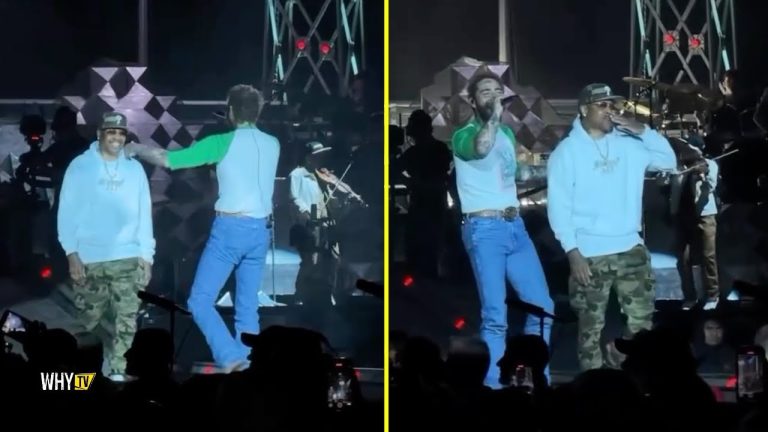 Post Malone Brings Out Legendary Allen Iverson On Stage To Perform 'White Iverson'