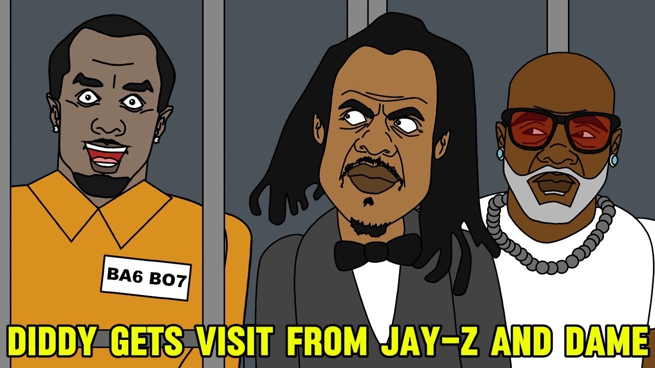 Diddy gets visit from Jay Z and Dame Dash #diddy #jayz #damedash #freakoff #rockafella #darkhumor