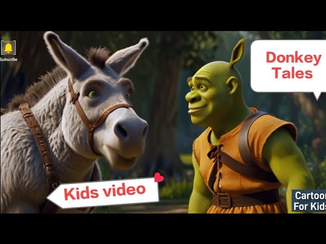 Shrek's Swamp Story  | Donkey Tales  | Rescuing Princess Fiona | Kids Tales #cartoon #tales