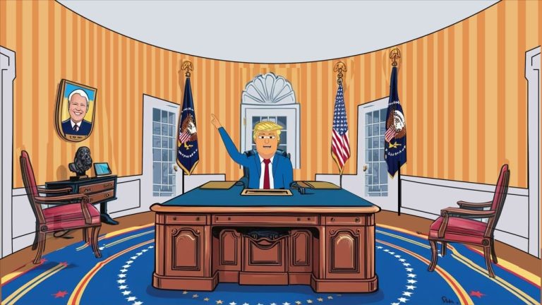 Scene Trump sits in office talking to Larry Hoover 1