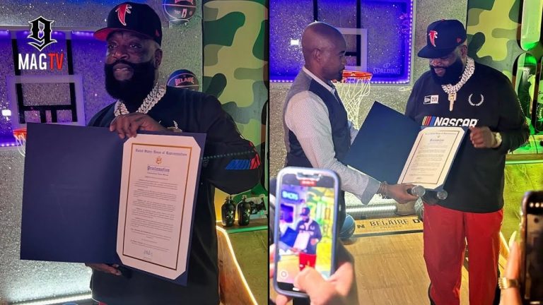 Rick Ross Is Presented With A Congressional Proclamation For His Community Service In Georgia! 