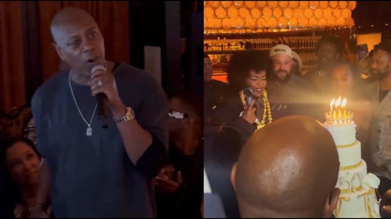 Dave Chappelle Holds Back Tears After Giving Emotional Speech At Lauryn Hill's 50th Birthday