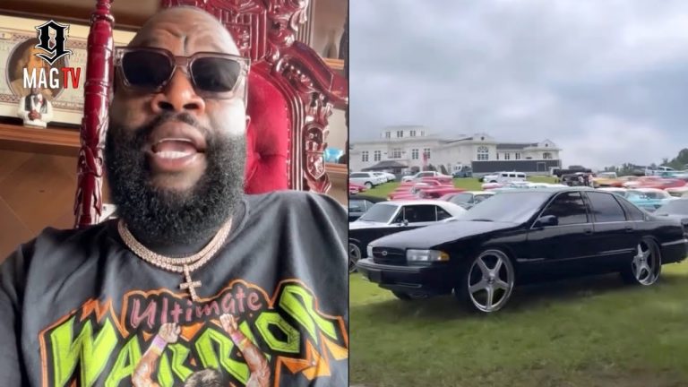 Rick Ross Welcomes Participants To His 4th Annual Car Show For Staging! 