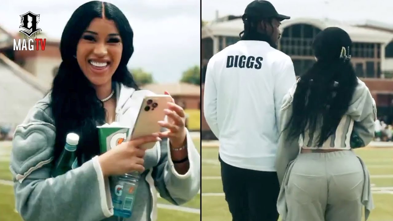 Cardi B Attends "BF" Stefon Diggs Youth Football Camp!