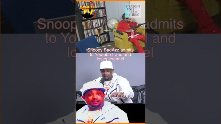 Snoopy BadAzz admits lying to Youtube about Street TV resulting in the termination of his channel