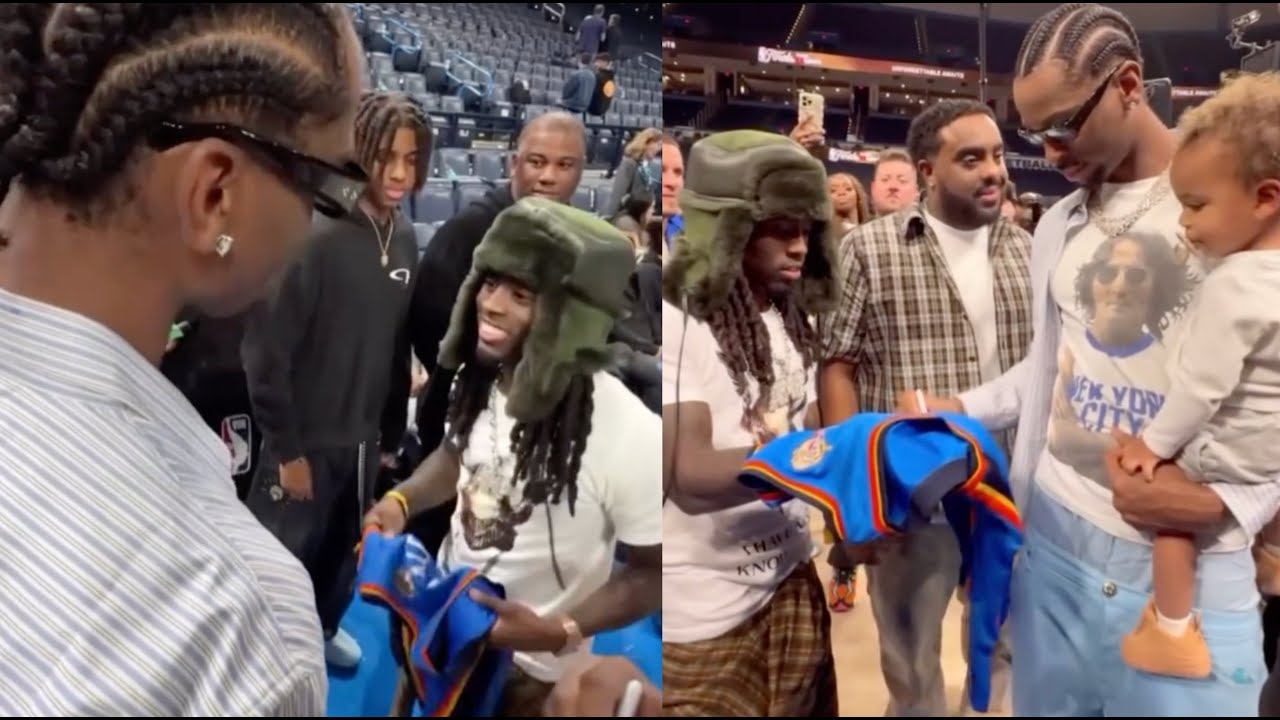 Kai Cenat Speechless After SGA Autographs Game Jersey Off His Back After Pacers Win